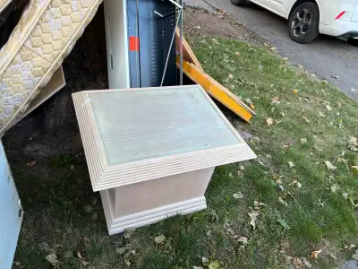 Free furniture- wood & metal. Will pay for pickup, View more