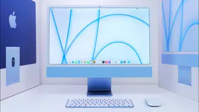 SEALED BOX APPLE IMAC 24 M1 CPU 8GB RAM 256GB BLUE EDITION, View more
