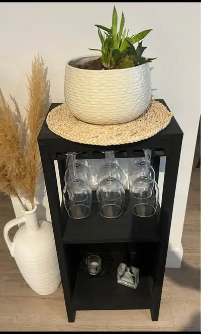 Black Wooden Wine Rack Bar Cabinet, View more