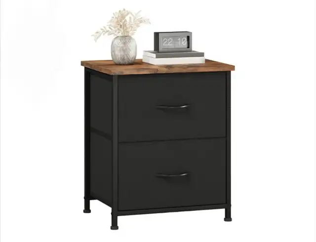 Somdot Nightstand with 2 Drawers in Dressers & Wardrobes in Markham / York Region - Image 2