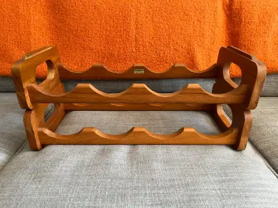 Vintage MCM Winsome Teak Stacking Wine Rack. Overall very good condition, see images. Holds eight bo...