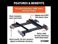 OEM PUCK SYSTEM 5TH WHEEL Hitch ROLLER ADAPTER; Chevrolet/GMC