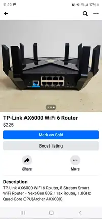 TP-LINK AX-6000 WIFI 6 ROUTER