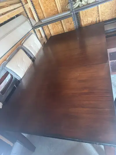 solid wood dining table with six chairs for sale, View more