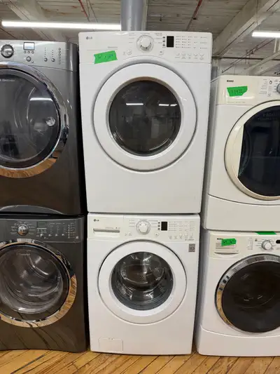  LG white washer dryer set, View more