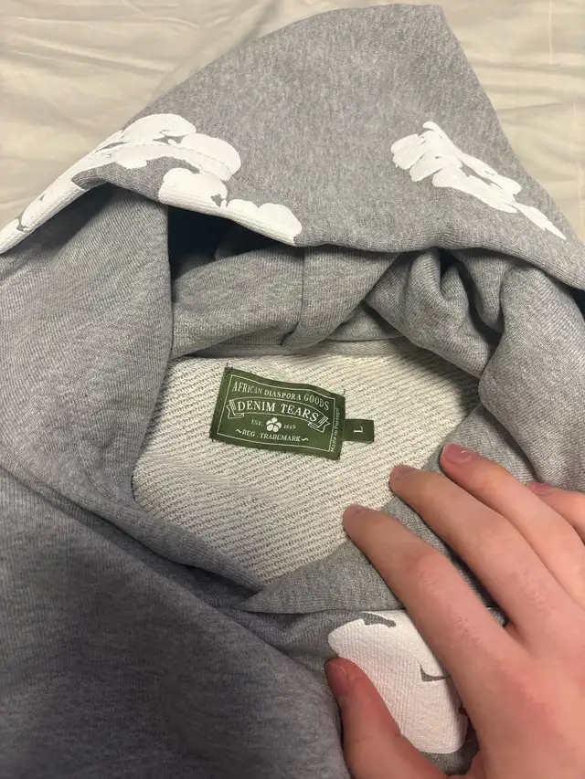 denim tears grey hoodie in Men's in Laval / North Shore - Image 3