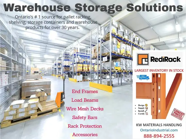 NEW AND USED PALLET RACKING & SHELVING. LARGEST INVENTORY IN KW. in Tool Storage & Benches in Kitchener / Waterloo - Image 4