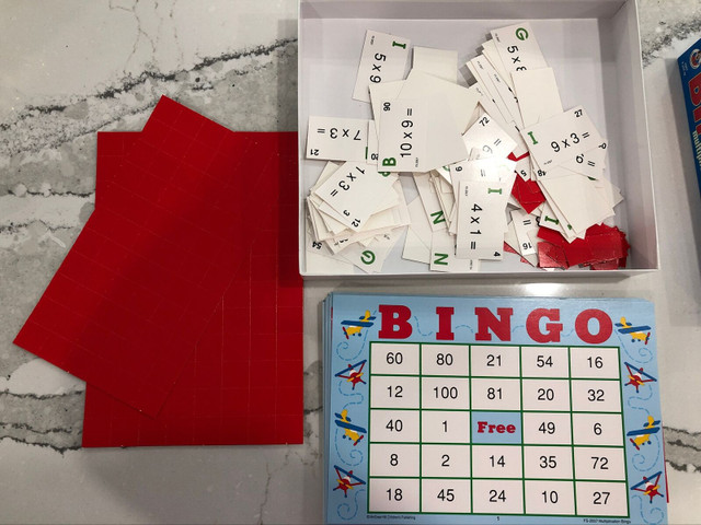 Math: EDUCATIONAL GAME: MULTIPLICATION  BINGO in Toys & Games in Hamilton - Image 2