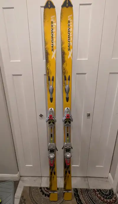 Salomon 195 X Scream skis with high end Salomon bindings - $25, View more