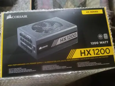 HX 1200 modular PSU Brand new, didn't realize my 750 watt was powerful enough for my new system so I...