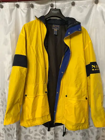 Selling a women’s Nautica jacket. Size is medium but it fits bigger than a medium. It has 3 marks. T...