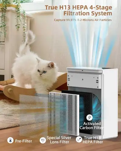 Air Purifiers Large Room Up to 1736 sqft, LAMPICK Air Purifier , View more