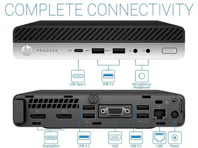 MINI HP ProDesk 600 G4 i5-8400 256GB SSD 8GB RAM Window11 PRO, View more