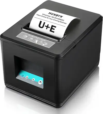 MUNBYN Thermal Receipt Printer, 80mm POS Printer with USB/LAN, View more