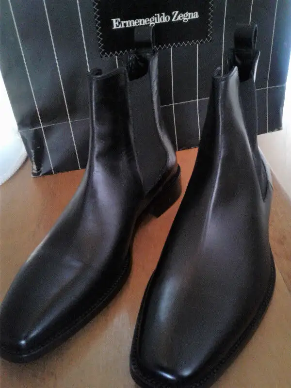 New  Ermenegildo  Zegna  leather ankle boot/Men's in Men's Shoes in Markham / York Region - Image 2