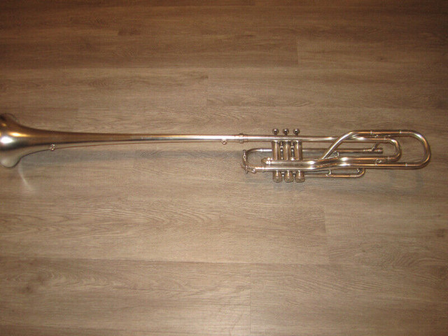PRO FANFARE TRUMPET Bb model  Tenor Herald/ Fanfare  Trumpet in Brass in Stratford - Image 4
