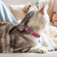 NEW 9.5" CollarDirect Pink Leather Cat/Kitten Safety Collar,