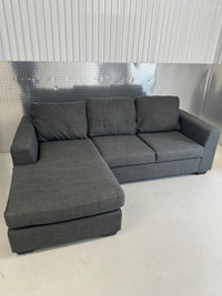 *FREE DELIVERY* GREY SECTIONAL REVERSIBLE CHAISE THE BRICK COUCH