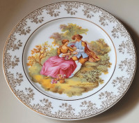 Vintage Rare T. Limoges 7.5" Courting Couple Porcelain Plate