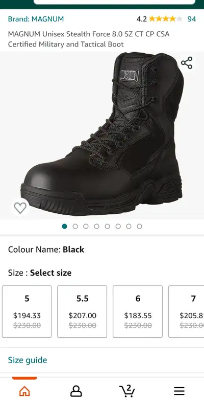 MAGNUM Unisex Stealth Force 8.0, View more