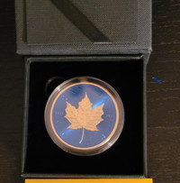 Pièce argent/maple leaf silver blue 2021 1 oz .9999