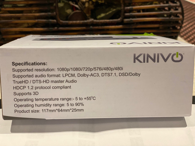 KINIVO 501BN HDMI SWITCH in General Electronics in St. Catharines - Image 3