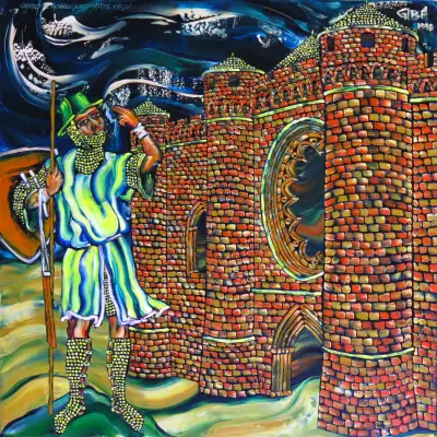 Maître Maçon 30 x 30 – Peinture sur toile par Giba, View more