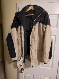 North End winter coat size Large with tags. Color Ash and Navy