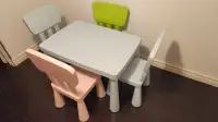 IKEA kids table and 4 chairs