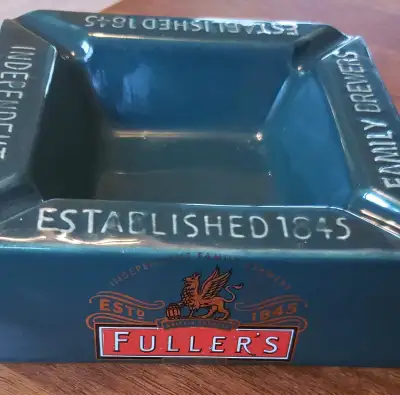 Vintage Fuller's Established 1845 Ceramic Ashtray, View more