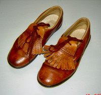 Vintage Stylo Tan Genuine Leather Golf Shoes Size 8.5 UK (9.5US)