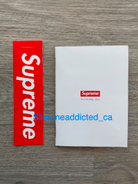 Supreme FW23 Lookbook gift not for sales box logo sticker tee