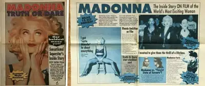 Asking $5.00 for this 1990-Madonna Souvenir Preview Newspaper supplement for Madonna's "Truth or Dar...