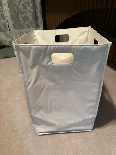 white IKEA hamper (foldable), View more