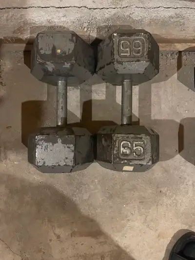 65 pound dumbbells , View more