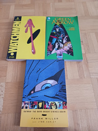 3 large Graphic comics- Batman/Watchman/Green Arrow