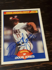 1989 Score Baseball Doug Jones Autographed Card #656