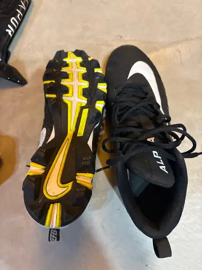 Football cleats 11 and gloves, View more