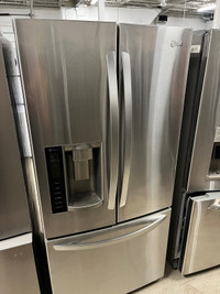 LG stainless steel fridge ice and water all works 33” 