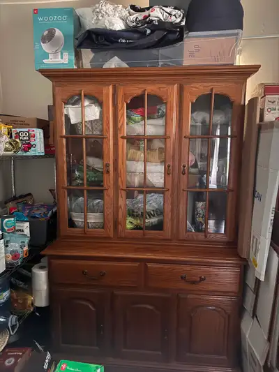 Solid wood hutch/china cabinet, View more