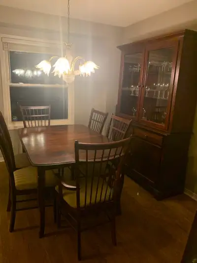 Dining Room Table and Hutch, View more