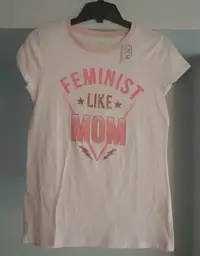 "Feminist Like Mom" Young Girls Size XL T-Shirt - New With Tags