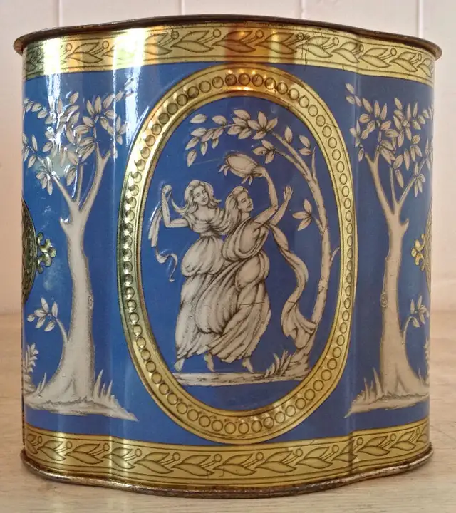 Antiquity. Collection. Old tin box. England63417636189187121