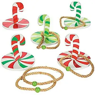 Fun express christmas game candy cane ring toss 10pcs set new, View more