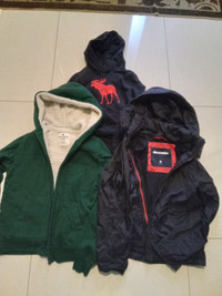 Abercrombie Kid 2 Hoodies & 1 wind jacket. Size M (11-12)