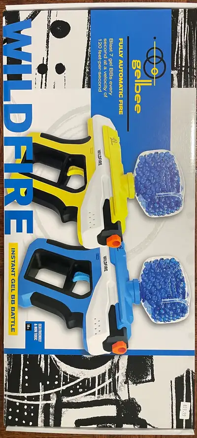 Gelbee Wildfire gel blaster dual pack (2 gel blasters) w orbies., View more