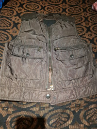 Vintage Prada nylon and leather utility vest