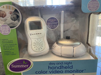Day and night handheld colour baby video monitor