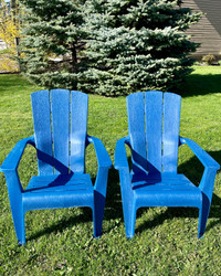 Muskoka Chairs x 2 (blue plastic)