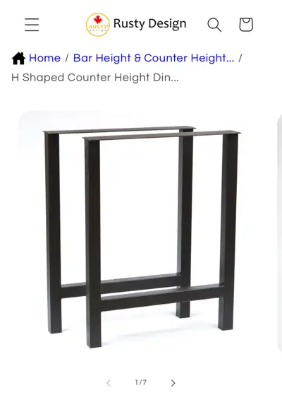 Counter Height Table H Legs, View more